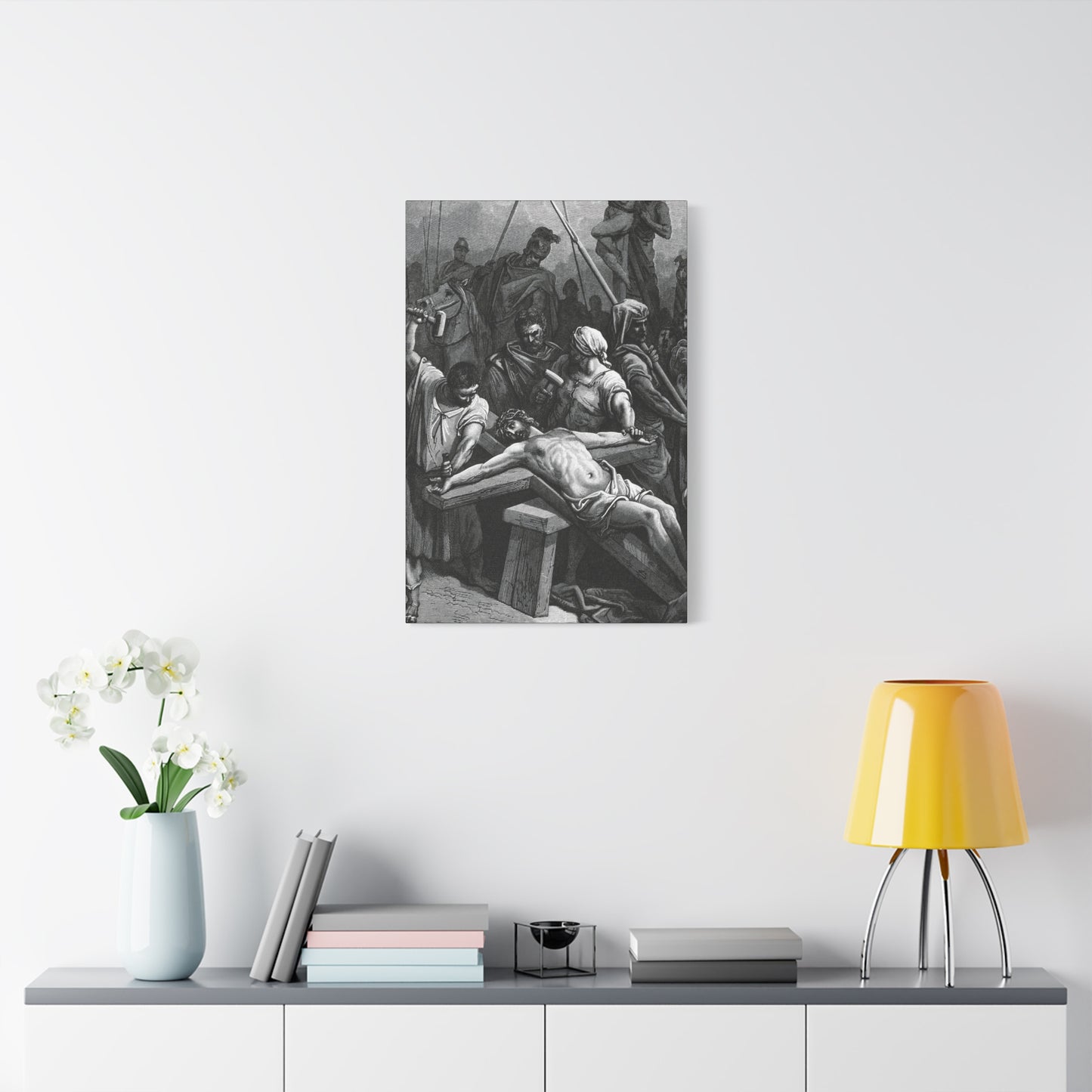 Crucifixion Art Matte Canvas Print – Stretched Religious Wall Decor