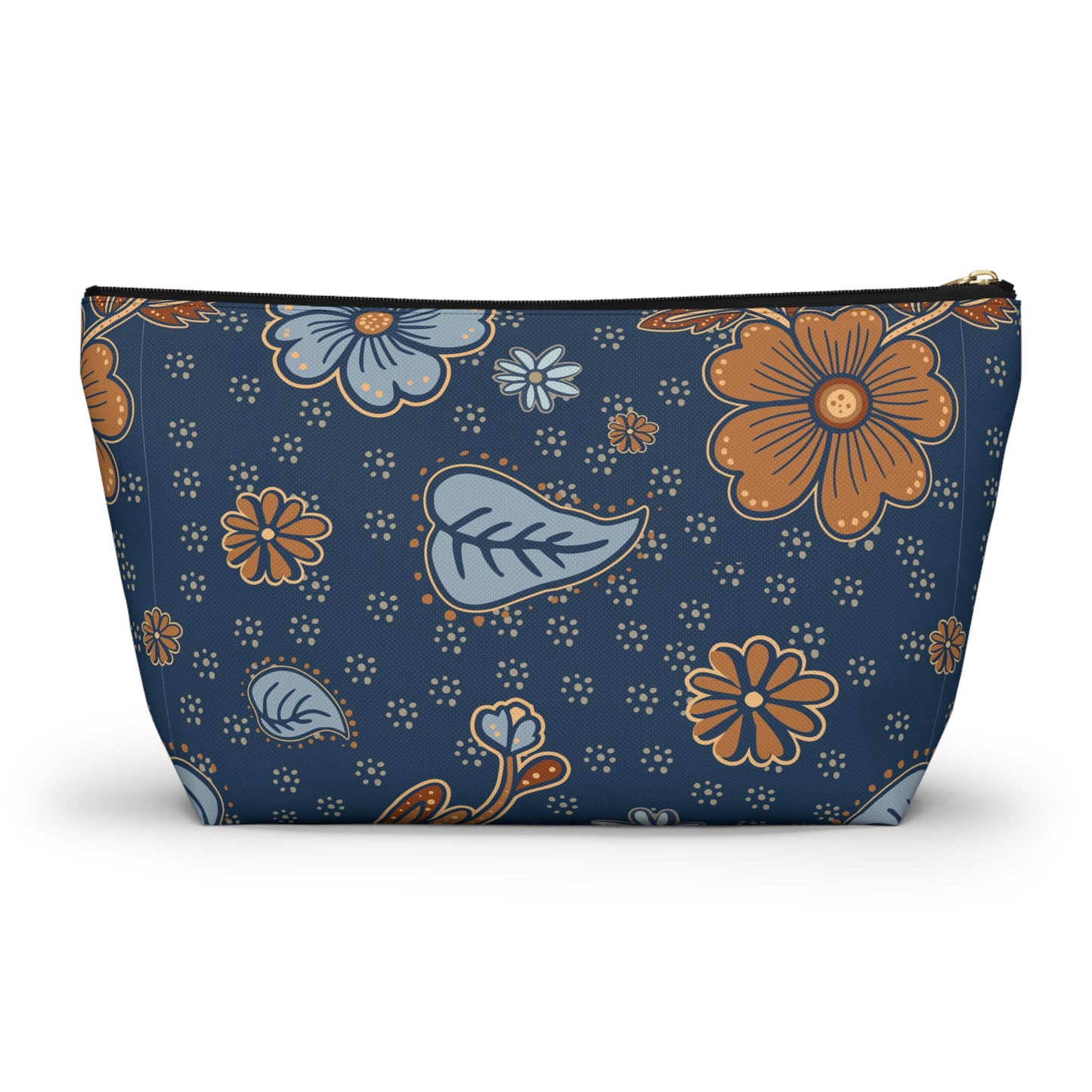 Floral Accessory Pouch, Makeup Bag, Travel Organizer, Gift for Her, Floral Print, T-bottom Pouch, Cosmetics Case