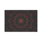 Floral Mandala Heavy Duty Floor Mat — Dark Red Radiant Entry Rug