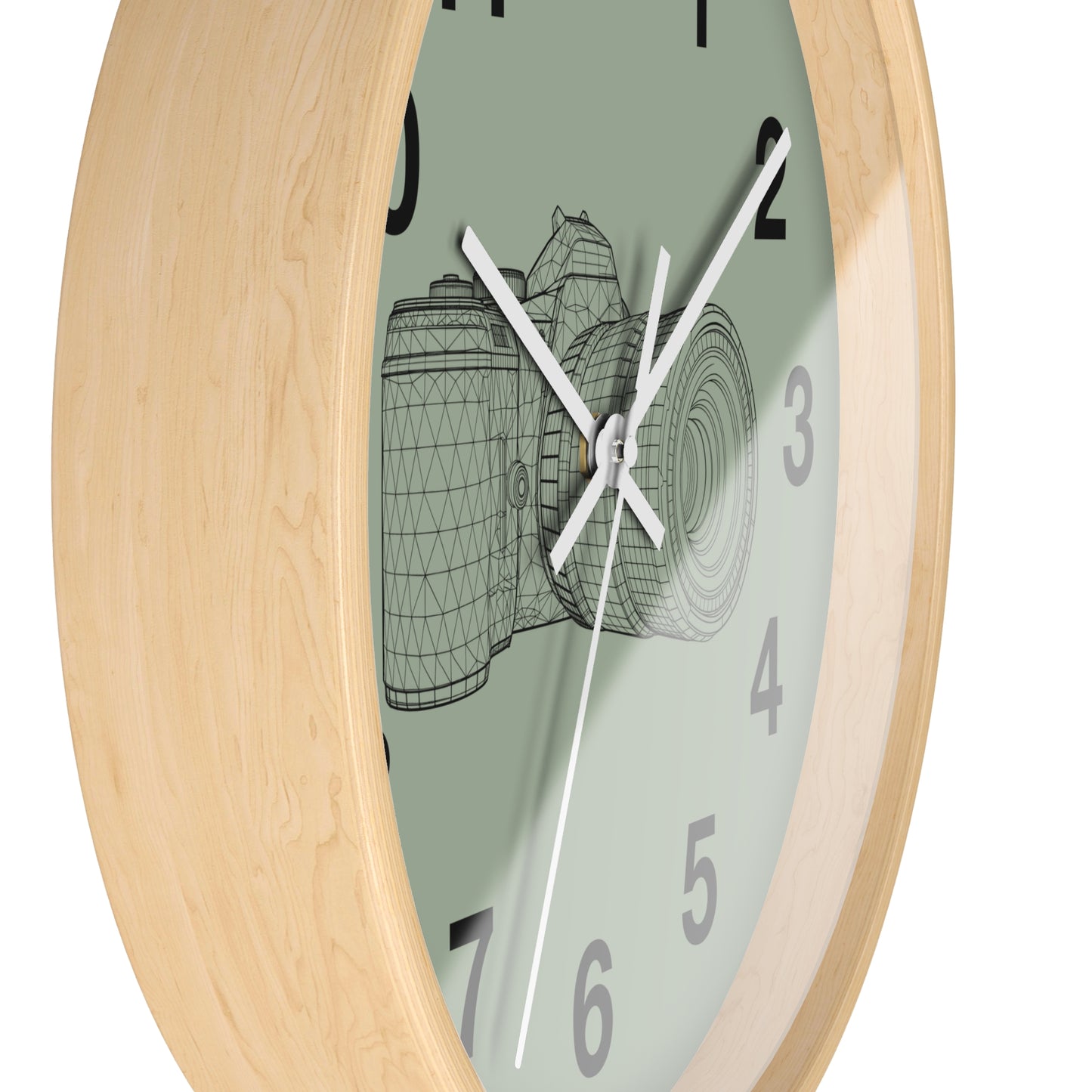 Photography Themed Wall Clock, Unique Gift for Photographers, Blue Clock, Home Decor, Creative Wall Art, Photography Lover