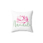 Namaste-Inspired Spun Polyester Square Pillow | Meditation Decor, Yoga Gift, Relaxation Cushion, Home Serenity, Mindfulness Accent