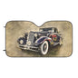 Vintage Classic Car Sun Shade — Retro Automobile Windshield Protector