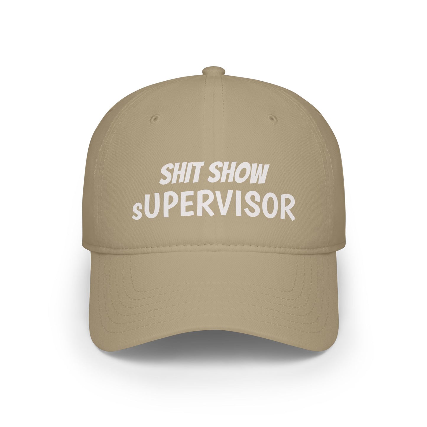 লো প্রোফাইল বেসবল ক্যাপ — "Shit Show Supervisor" এমব্রয়ডারি করা মজাদার ড্যাড হ্যাট