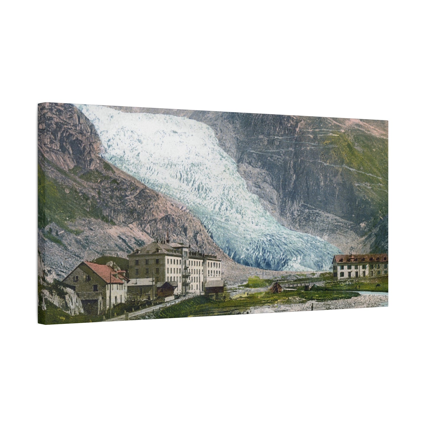 Glacier Village Matte Canvas Print