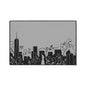 সিটি স্কাইলাইন হেভি-ডিউটি ফ্লোর ম্যাট — কালো আরবান ফ্লোরাল ডোর রাগ
