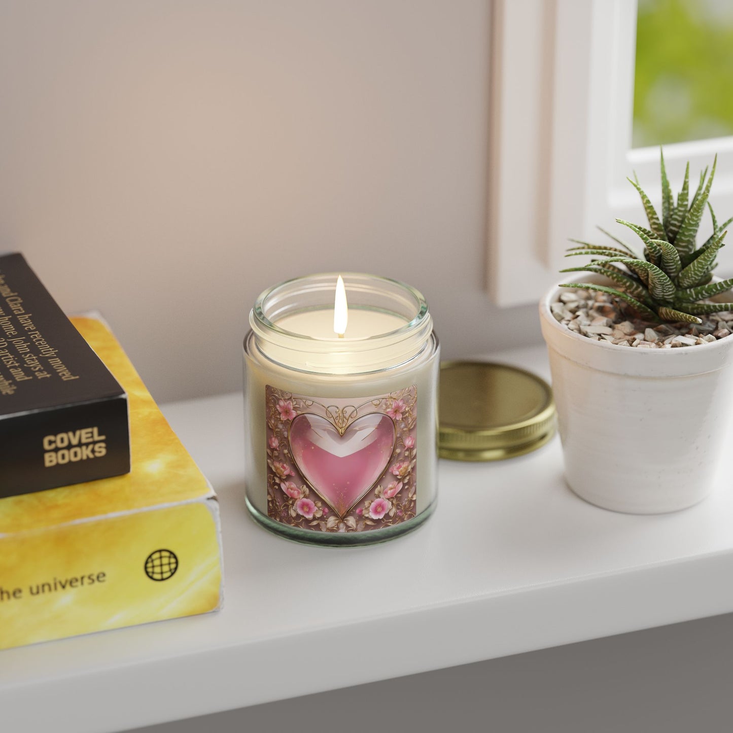 Coconut Apricot Heart Scented Candle (4oz/9oz)