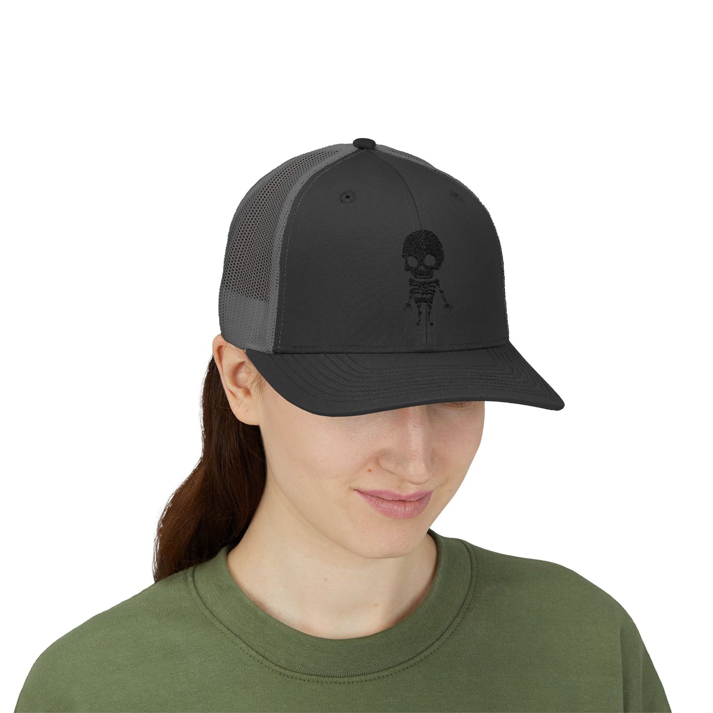Skeleton Snapback Trucker Cap | Trendy Hat for Festivals, Halloween, Costume Parties, Alternative Fashion, Everyday Wear