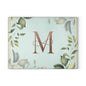 Monogram M Glass Cutting Board — Floral Mint Kitchen Decor