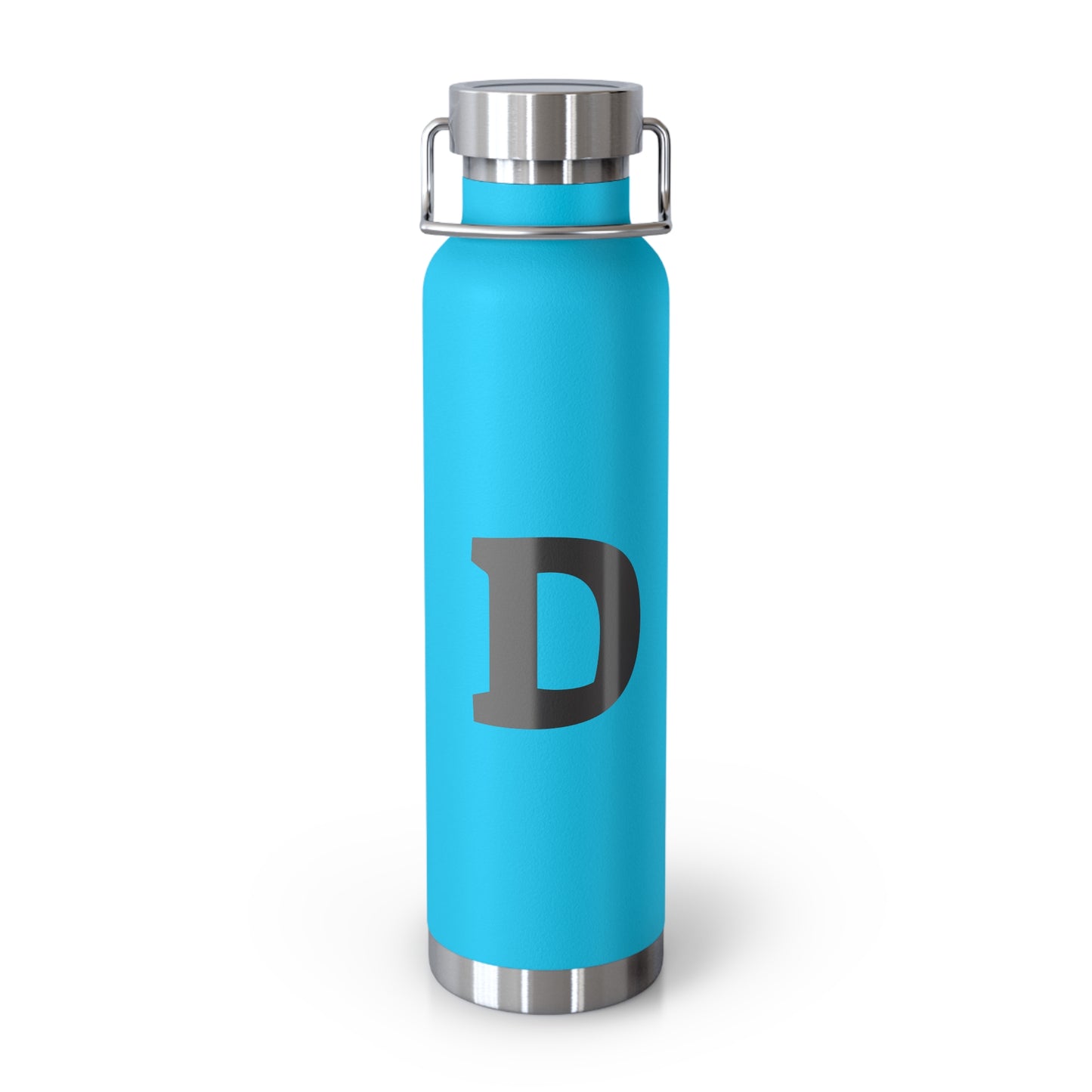 Personalized Copper Insulated Water Bottle, 22oz - "D" Custom Monogram