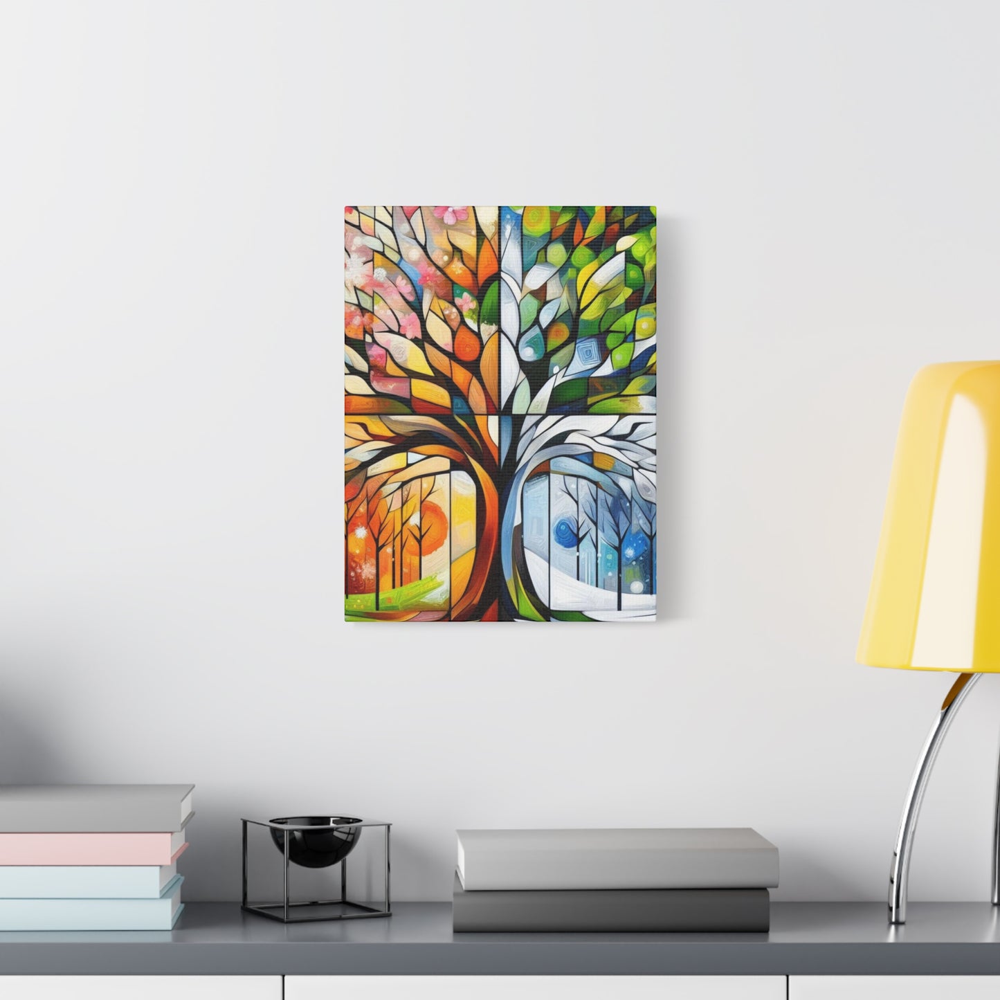 Seasons Tree Matte Canvas Wall Art — Stretched 1.25"