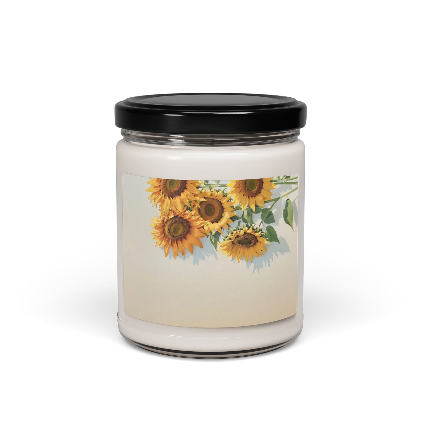 Sunflower Scented Soy Candle — 9oz Floral Jar Candle (Sunflowers)