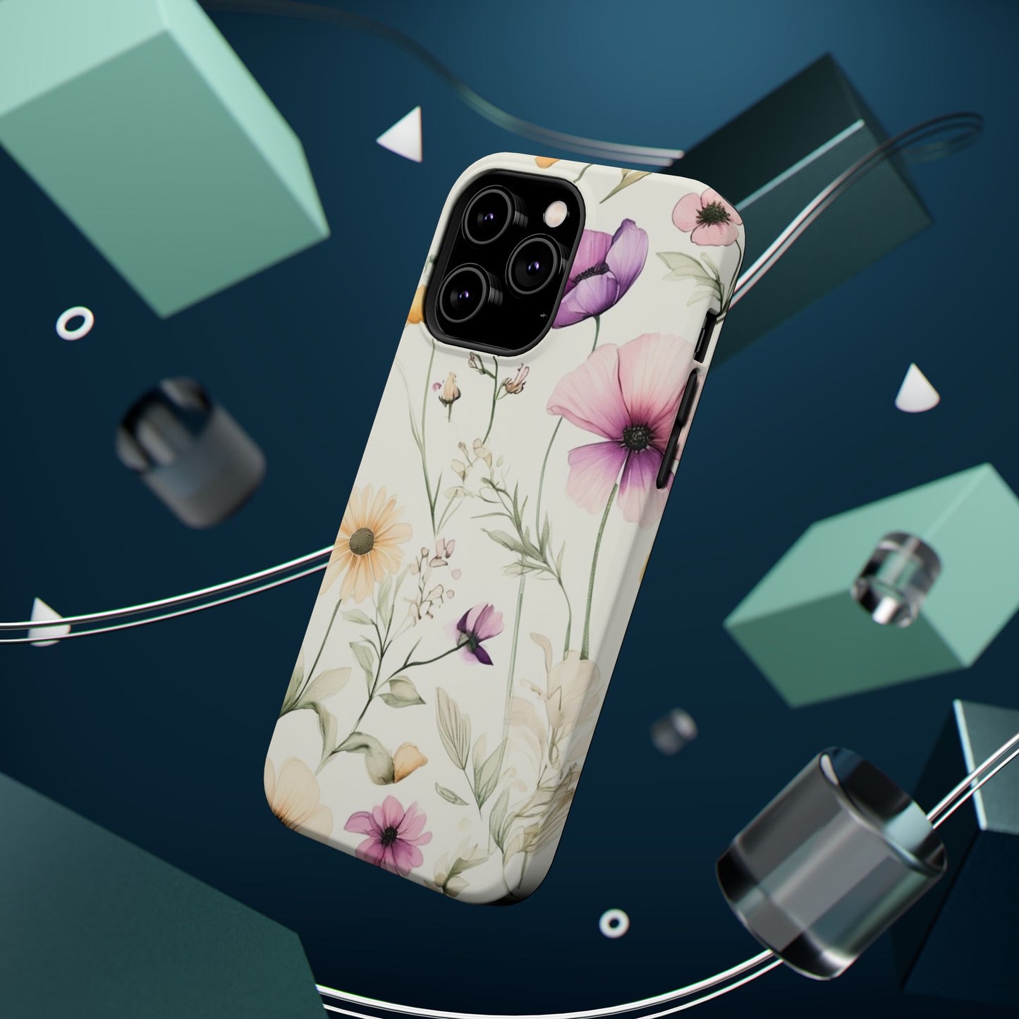 Floral Watercolor Magnetic Impact-Resistant Phone Case