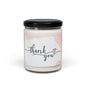 Thank You Soy Candle — 9oz Scented Jar Candle, Floral Gift for Appreciation & Bridal Favors