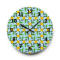 Vibrant Floral Acrylic Wall Clock, Modern Home Decor, Kitchen Wall Art