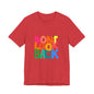 Don't Look Back T-Shirt — Colorful Retro Motivational Tee