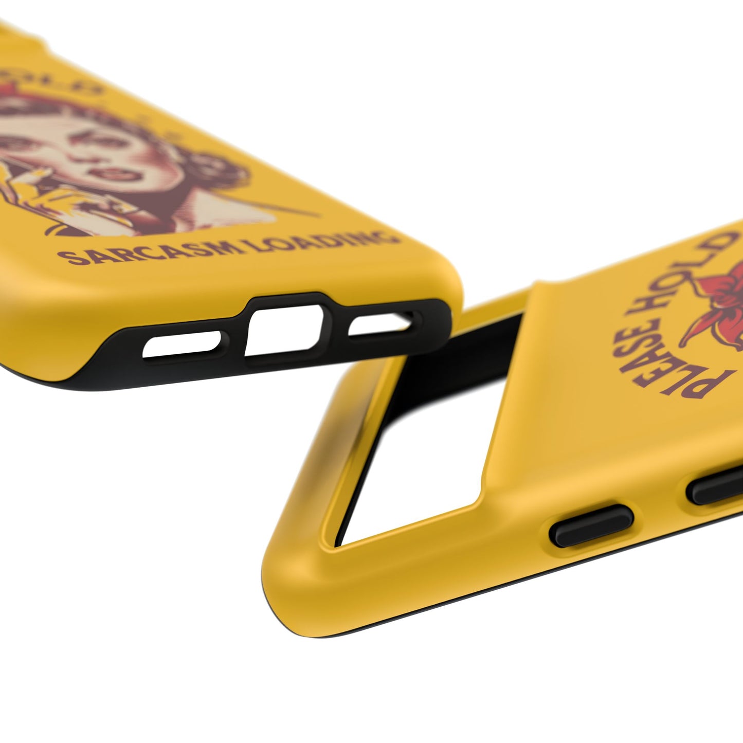 Phone Case - "Please Hold, Sarcasm Loading" Retro Pin-Up Tough Case