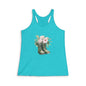 Floral Combat Boots Tank — Women's Garden Boots Racerback Tank Top