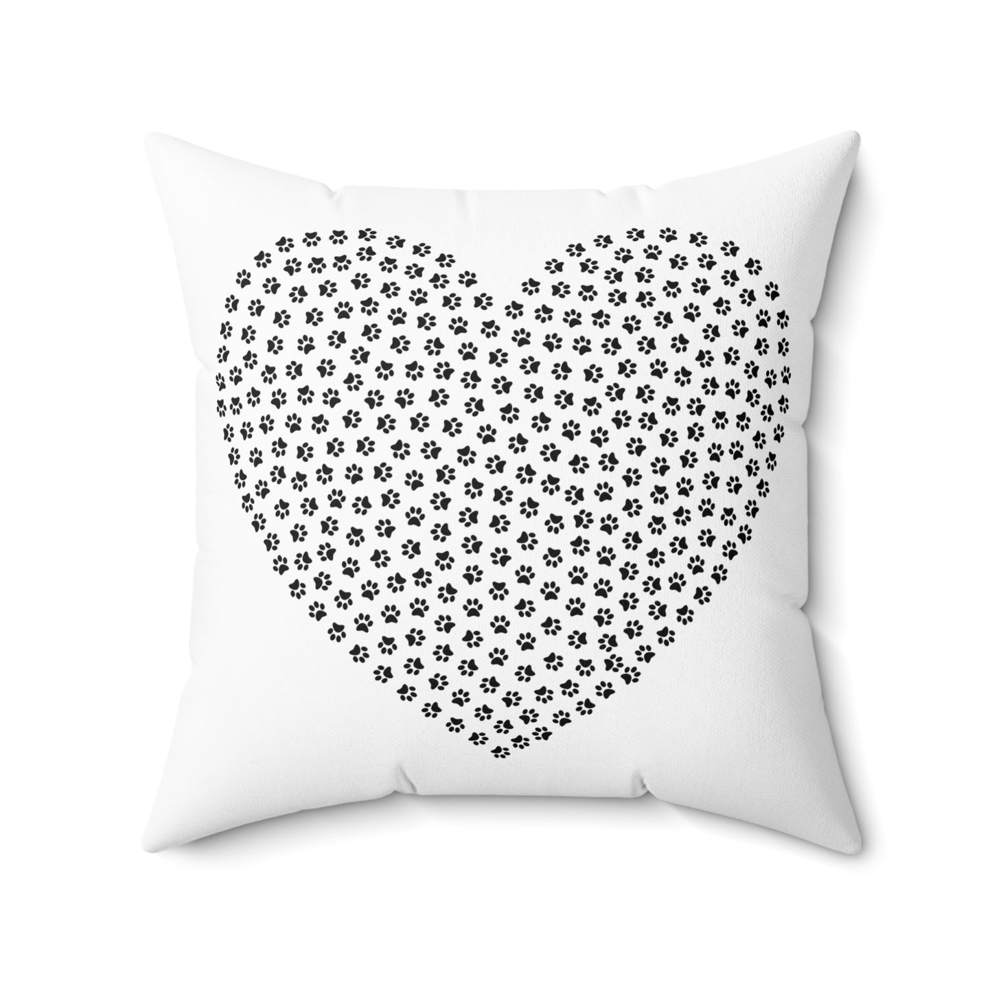 Heart of Tiny Paw Prints Pillow — Pet Lover Decorative Throw Pillow