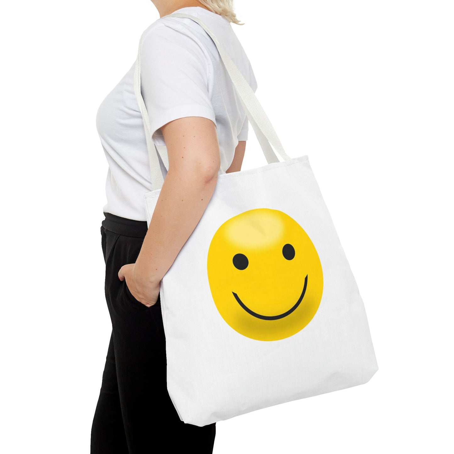 Smiley Face Tote Bag, Eco-Friendly Shopping Bag