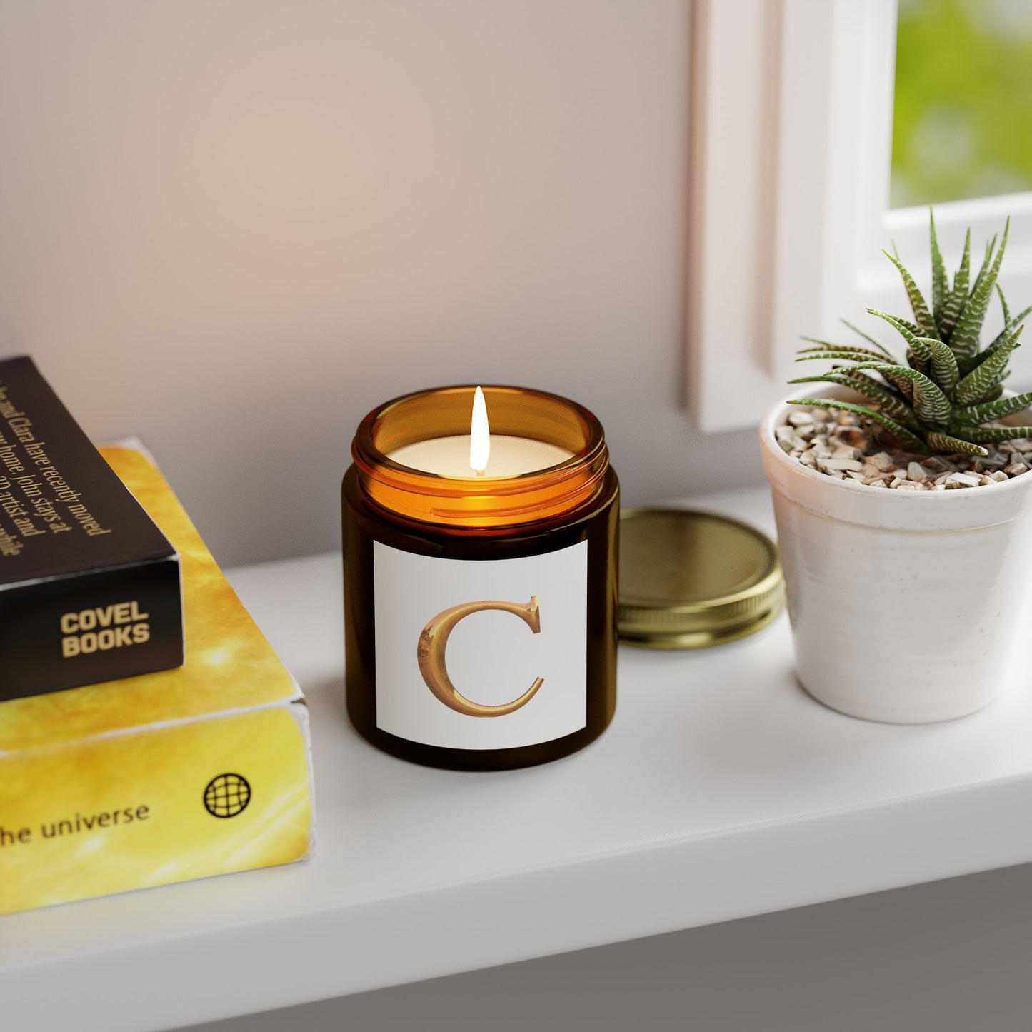 Coconut Apricot Scented Candle - Elegant Home Decor, Relaxation Gift, Personalized Candle, Self-Care, Aromatherapy