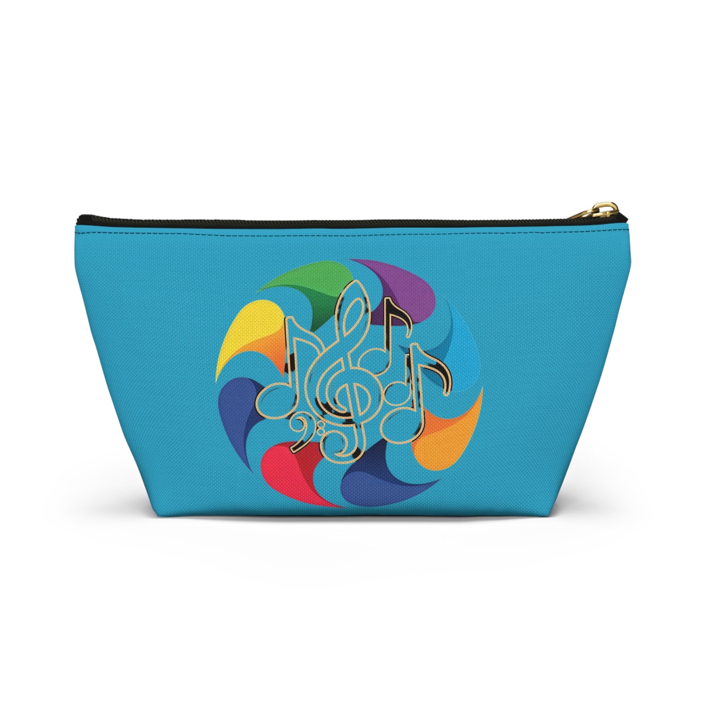 Music Notes Accessory Pouch — Colorful Treble Clef Cosmetic Bag