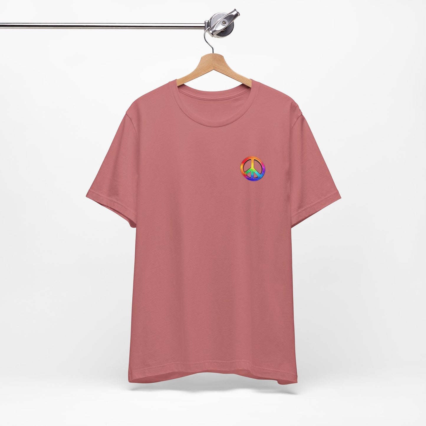 Peace Sign Tie-Dye Tee — Rainbow Hippie Peace Symbol T-Shirt