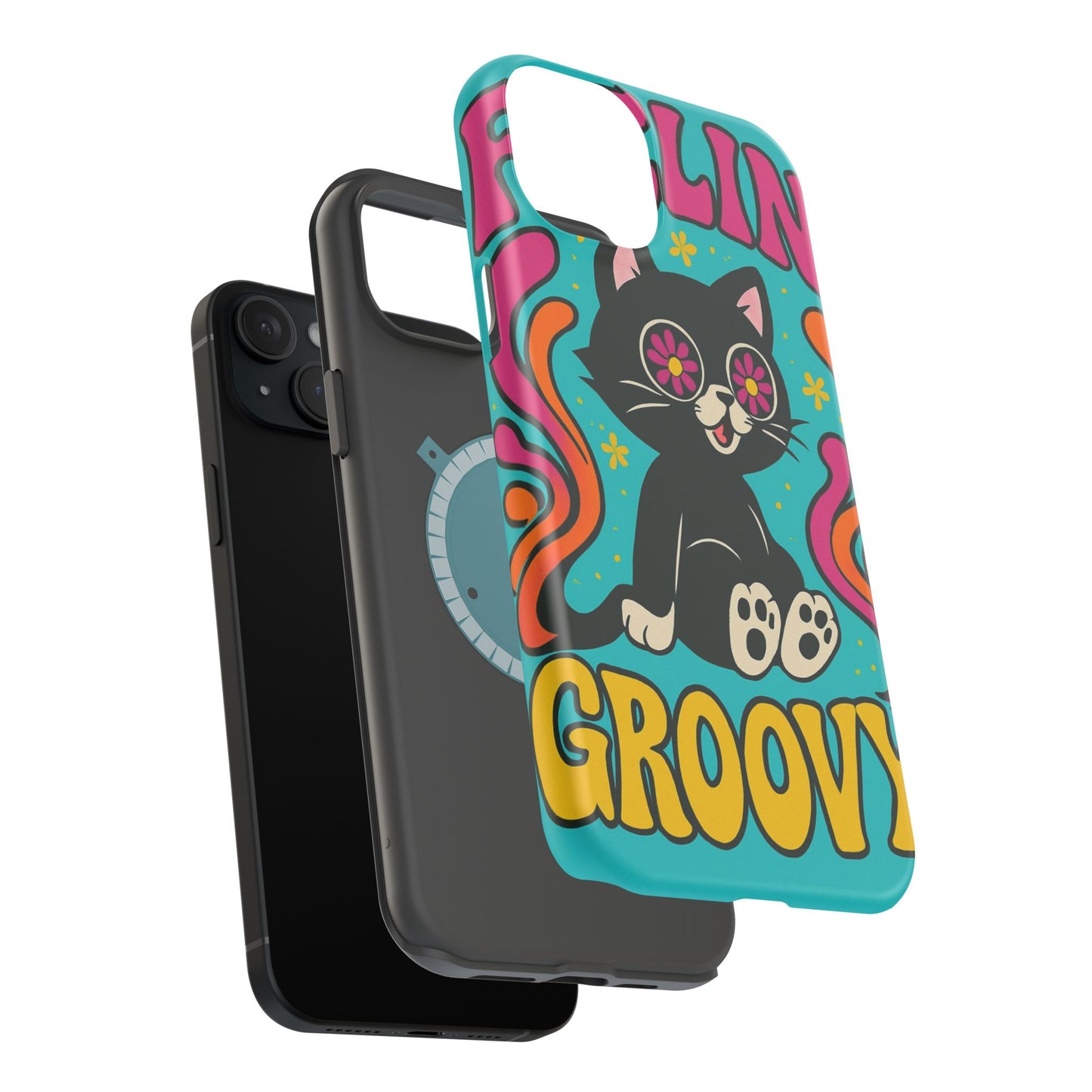 Groovy Cat Magnetic Impact-Resistant Phone Case