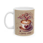 Coffee Lover Ceramic Mug — Cute Whimsical Coffee Art (11oz & 15oz)