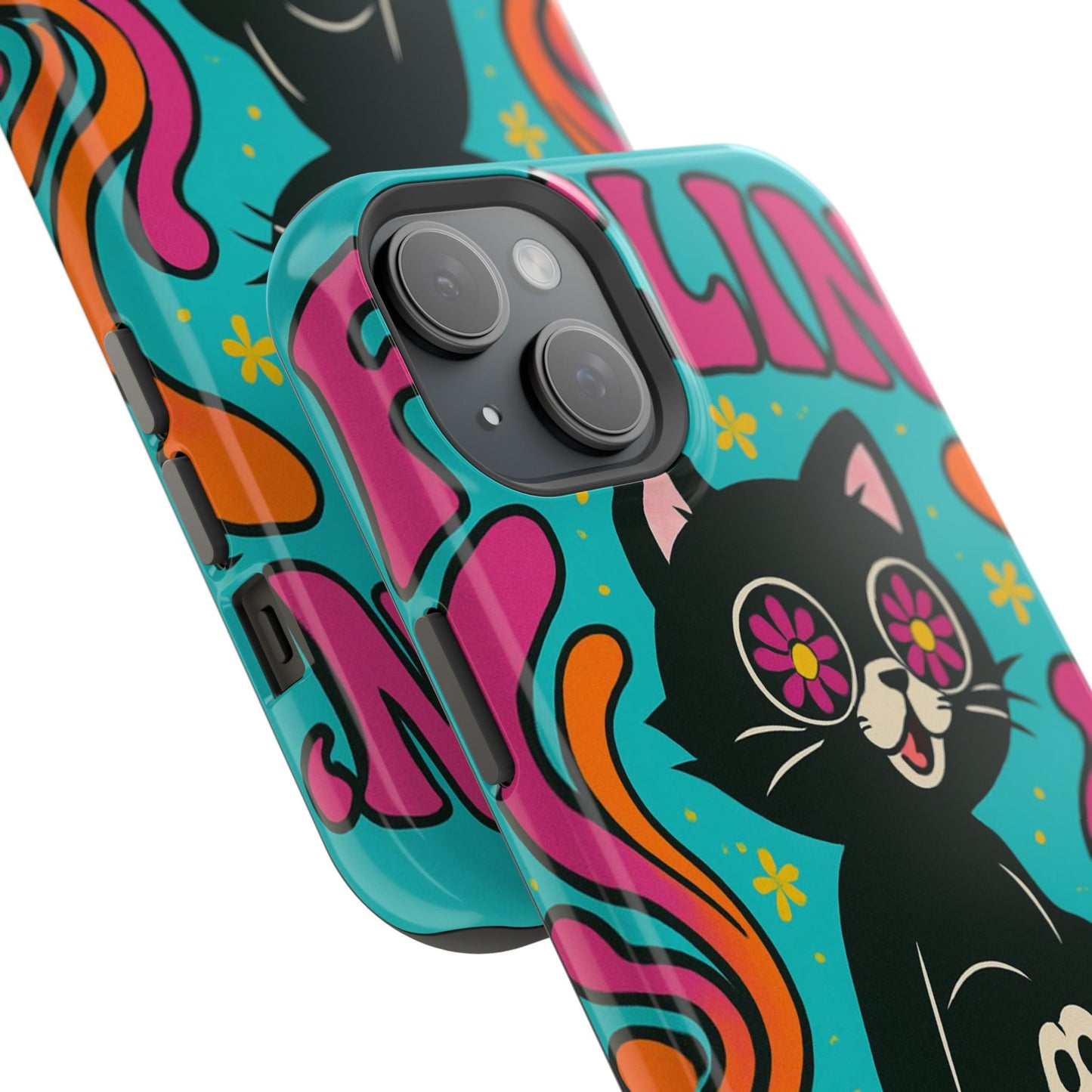 Groovy Cat Magnetic Impact-Resistant Phone Case