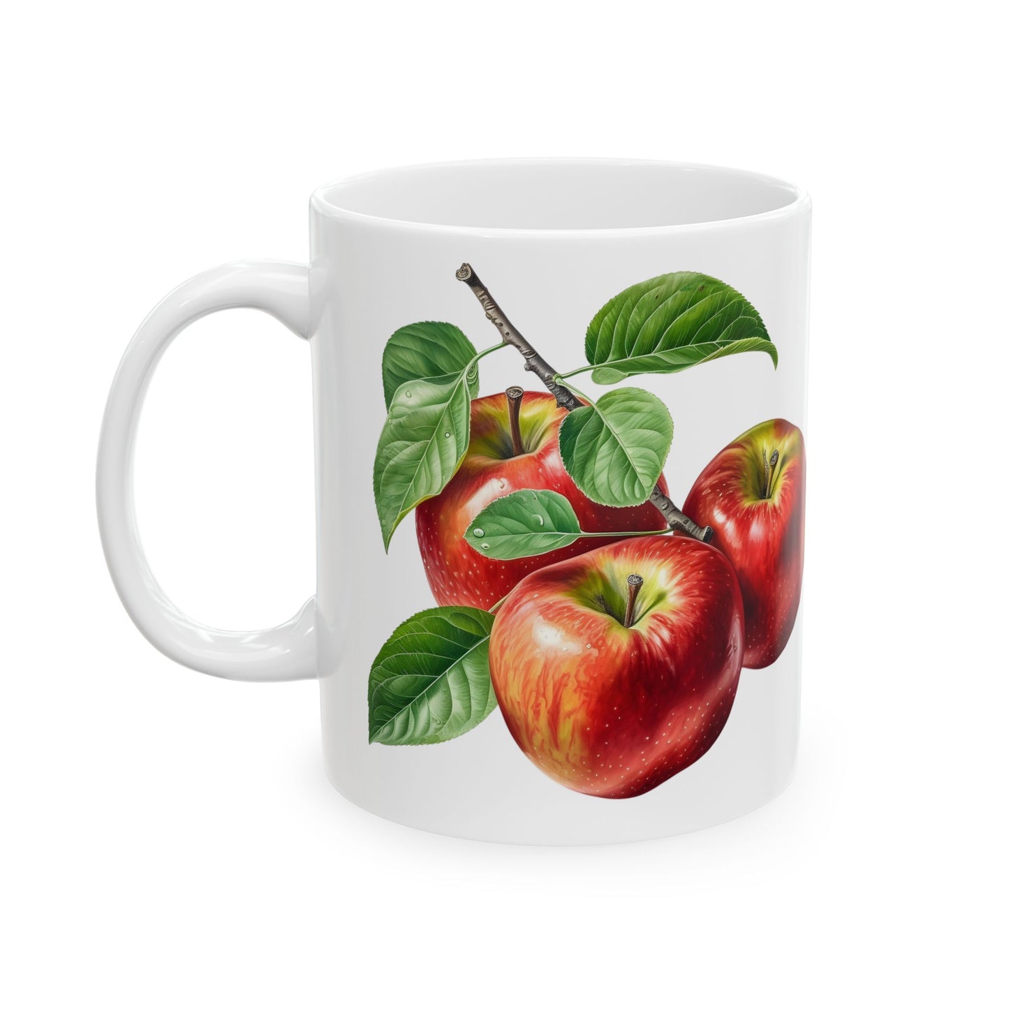 Apple Botanical Ceramic Mug – Farmhouse Kitchen Coffee Cup (11oz, 15oz)