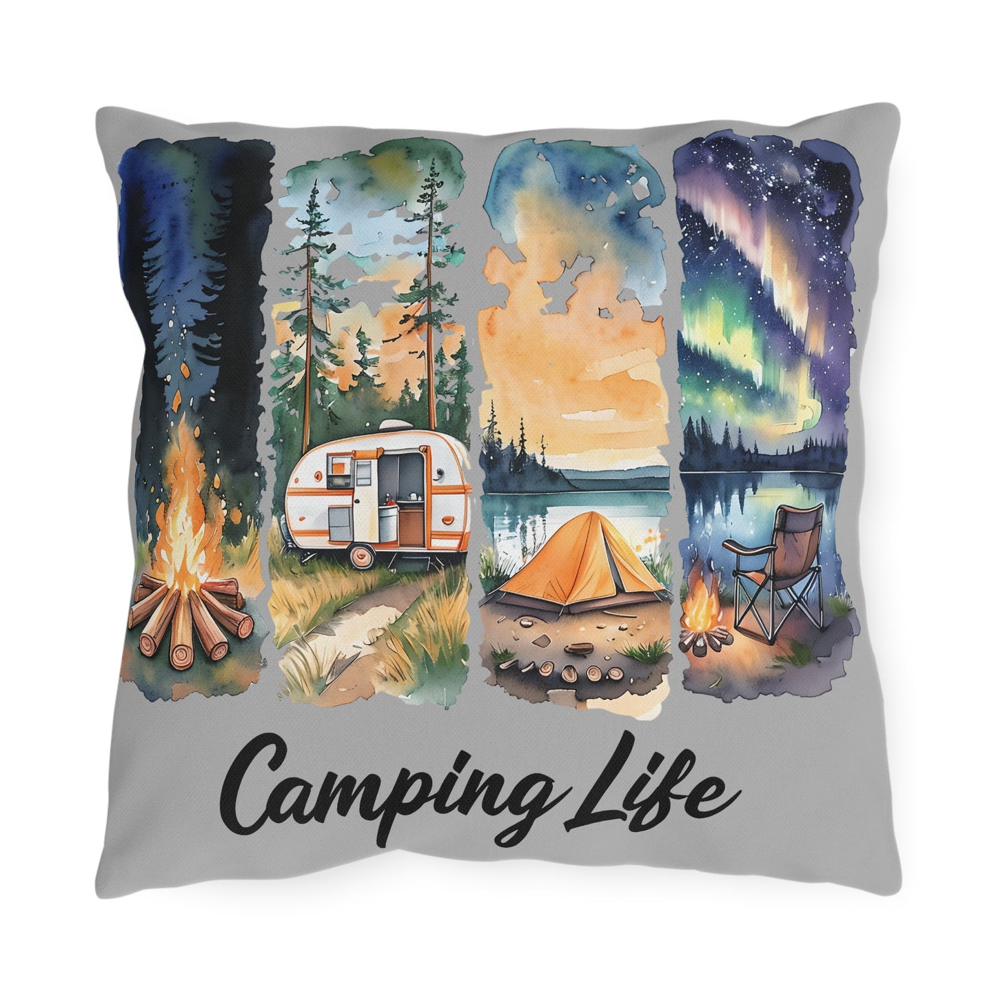 Camping Life Outdoor Pillow