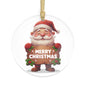 Santa Claus Merry Christmas Acrylic Ornament – Cute Holiday Tree Decoration
