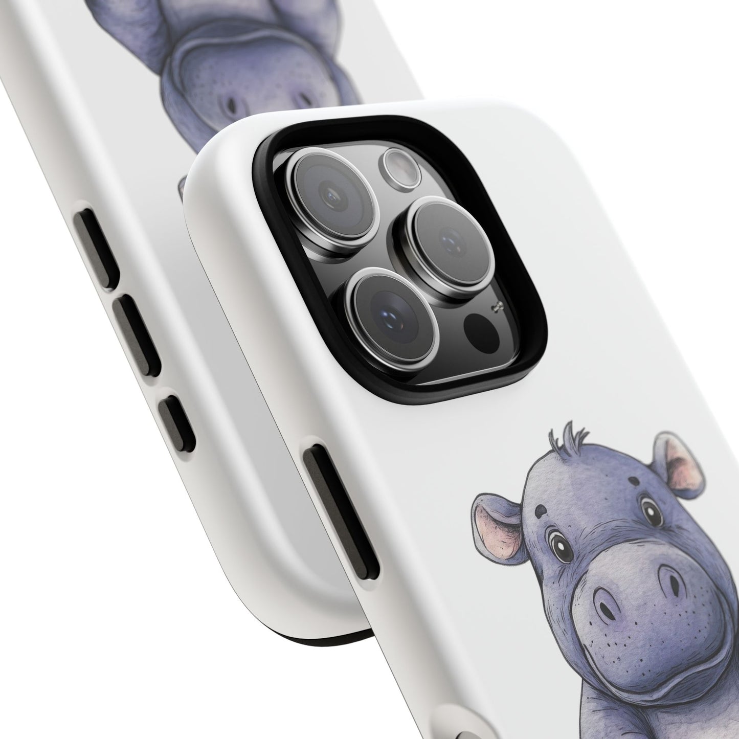 Cute Hippo Phone Case, Unique Tough Cases, Animal Lover Gift, Cute Animal Design, Baby Animal Phone Accessory