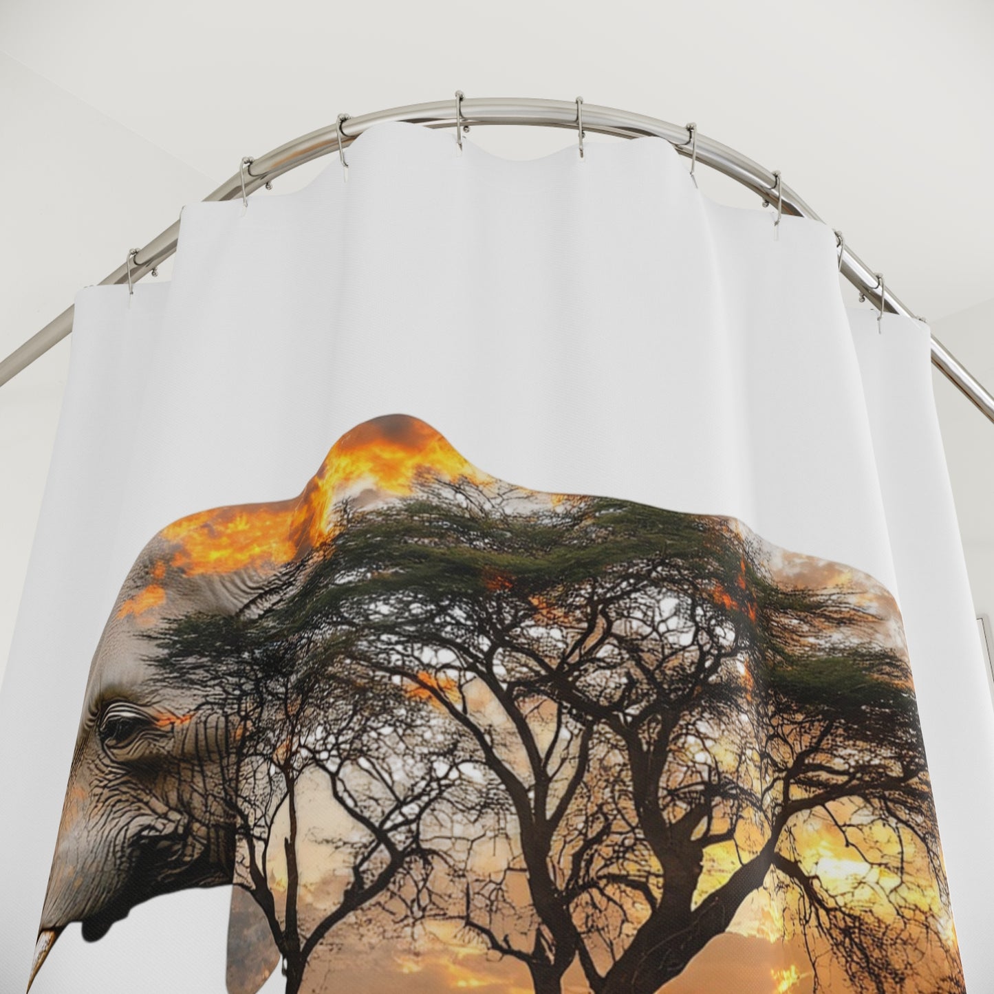 Majestic Elephant Shower Curtain | Nature-Inspired Bathroom Decor