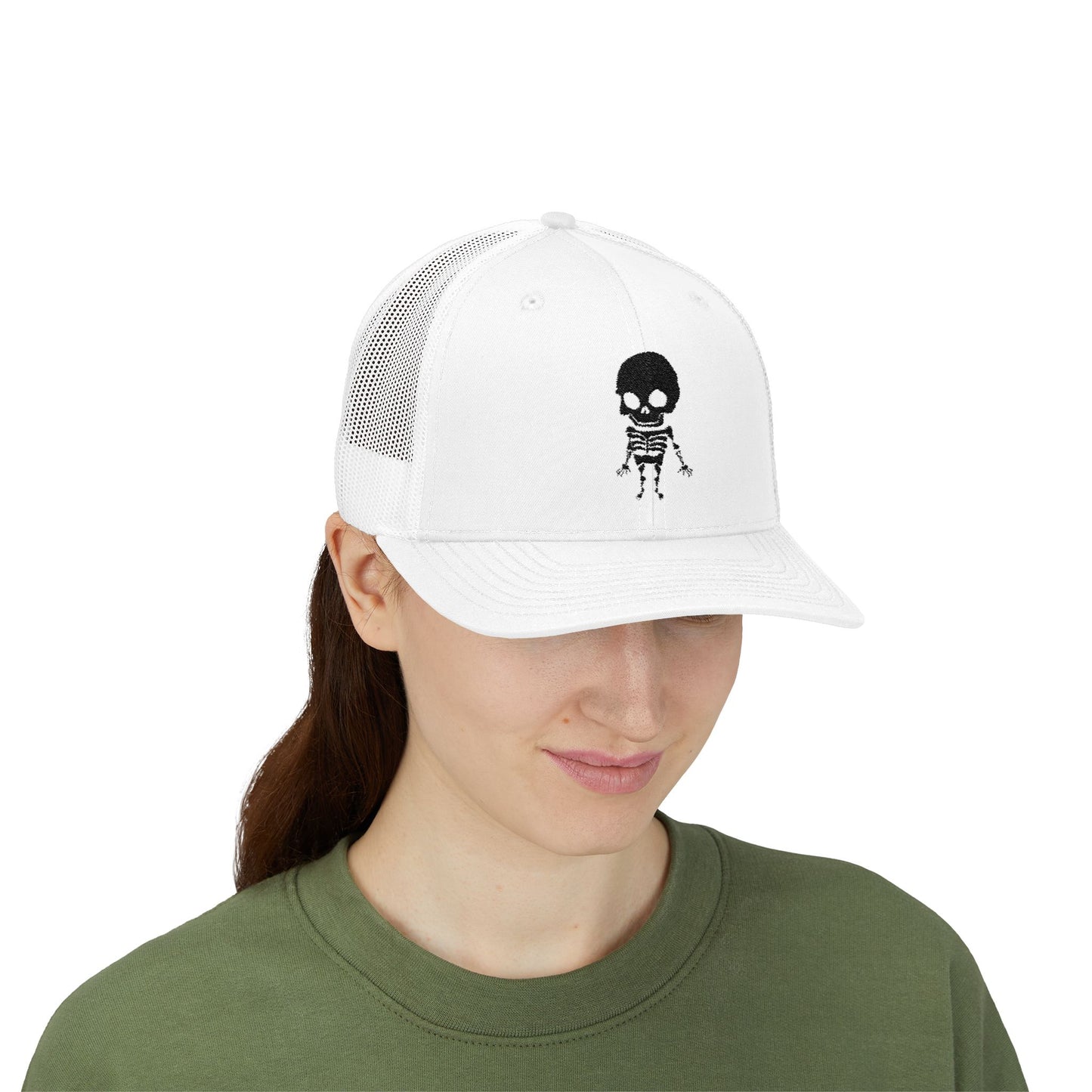 Skeleton Snapback Trucker Cap | Trendy Hat for Festivals, Halloween, Costume Parties, Alternative Fashion, Everyday Wear