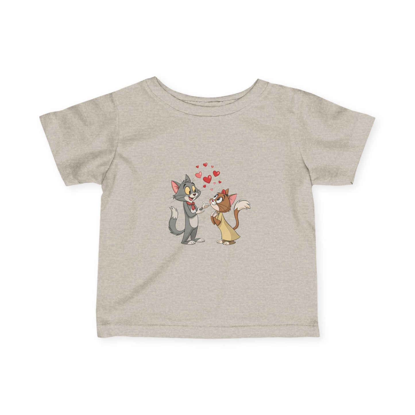 Infant Tee — Cute Cartoon Cats in Love Kids Shirt