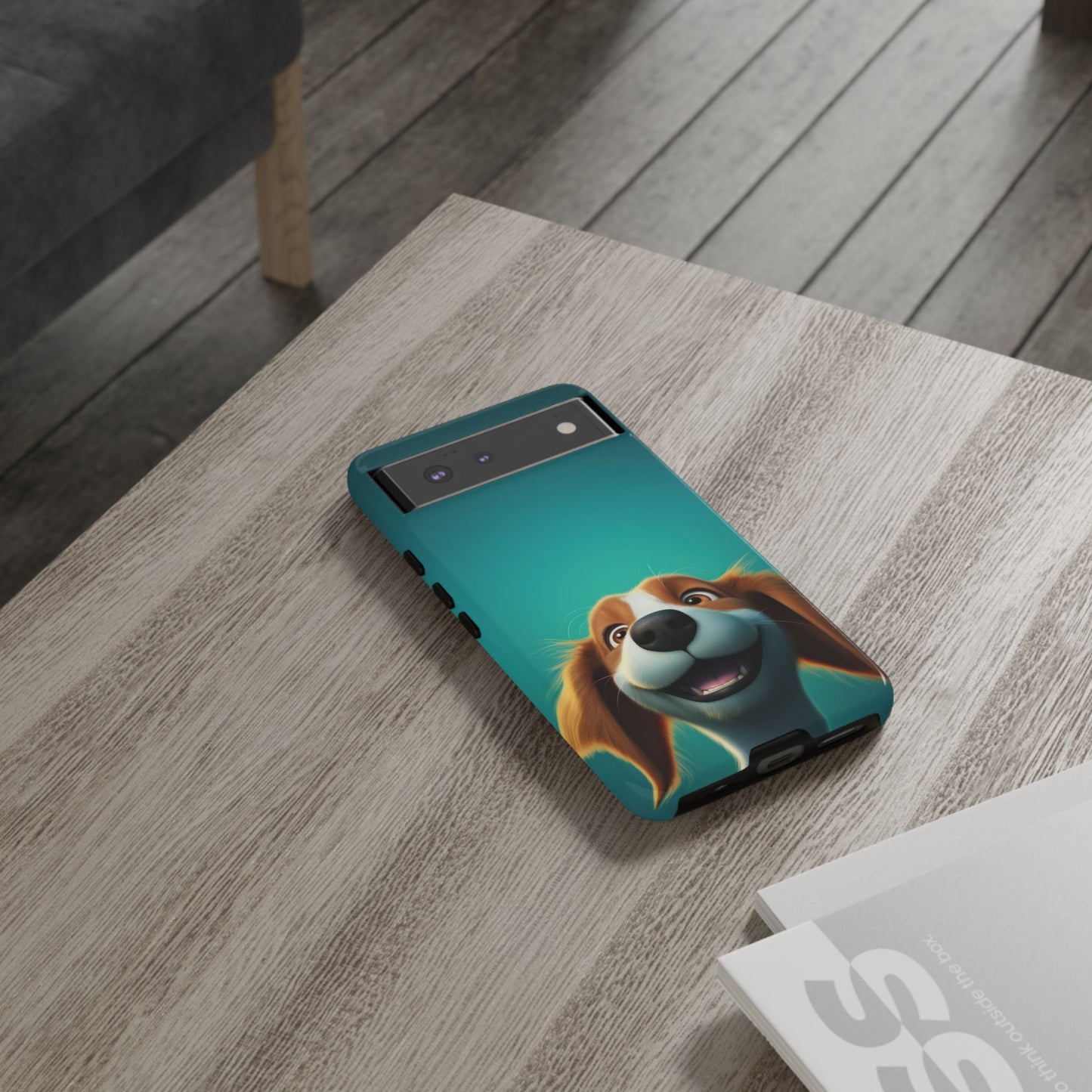 Happy Dog Phone Case — Cute Cartoon Puppy Protective Phone Cover