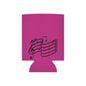 Musical Notes Can Cooler – Pink Neoprene Beverage Koozie for Music Lovers