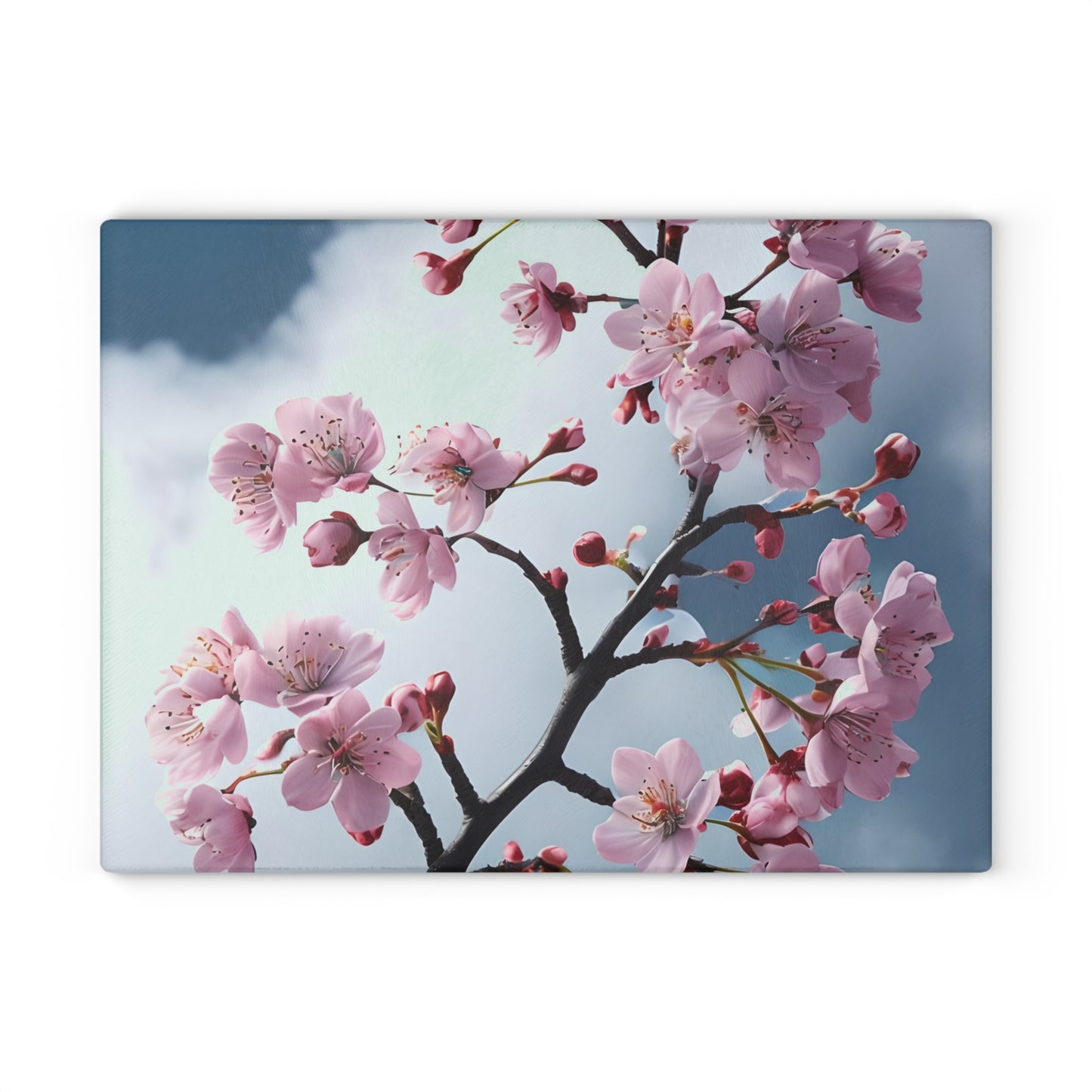 Elegant Floral Glass Cutting Board