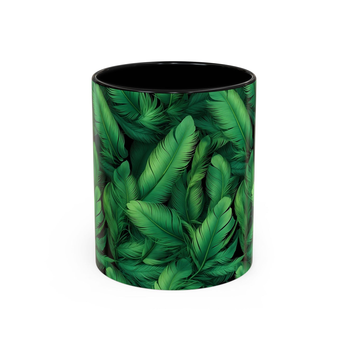 Tropical Leaf Coffee Mug - Green Botanical Drinkware, Ideal Gift for Nature Lovers, Home Decor, Tropical Theme, Eco-Friendly Beverage