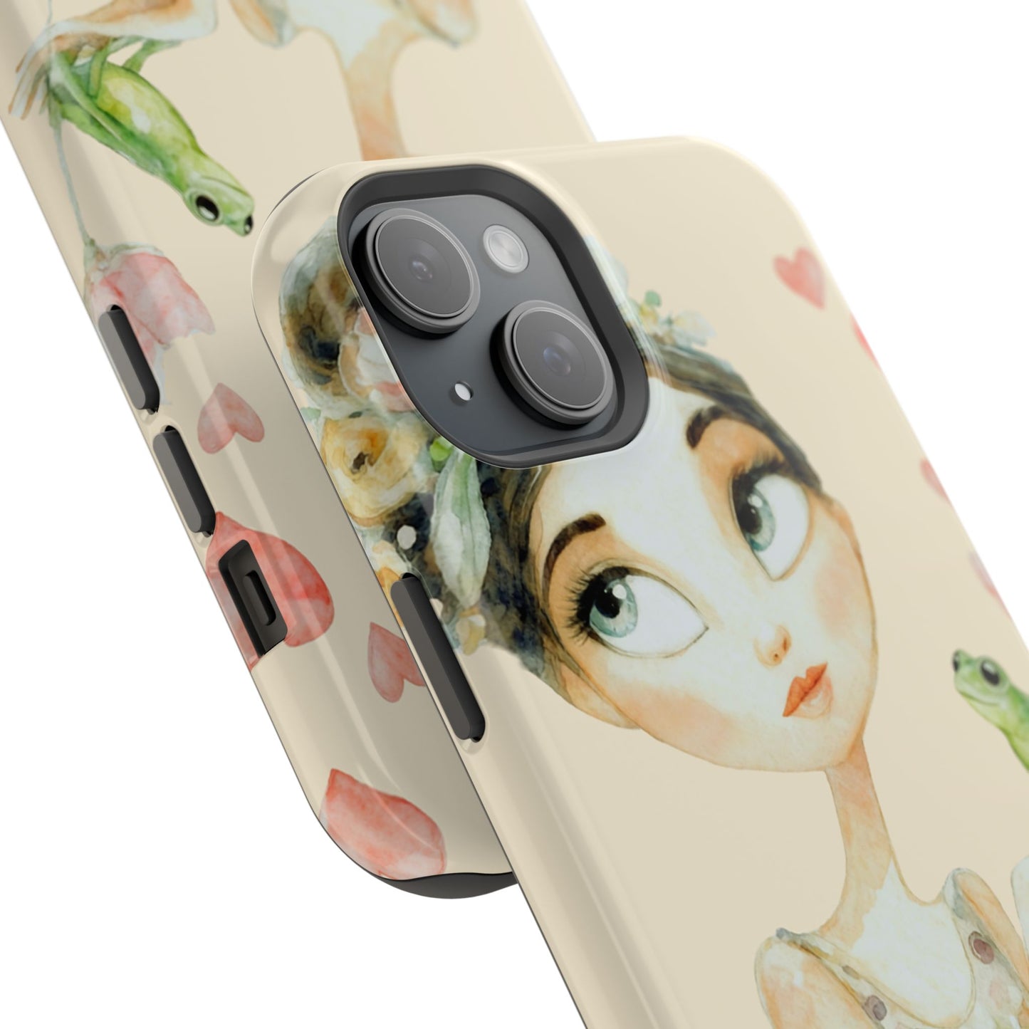 Whimsical Girl with Frog Magnetic Impact Phone Case
