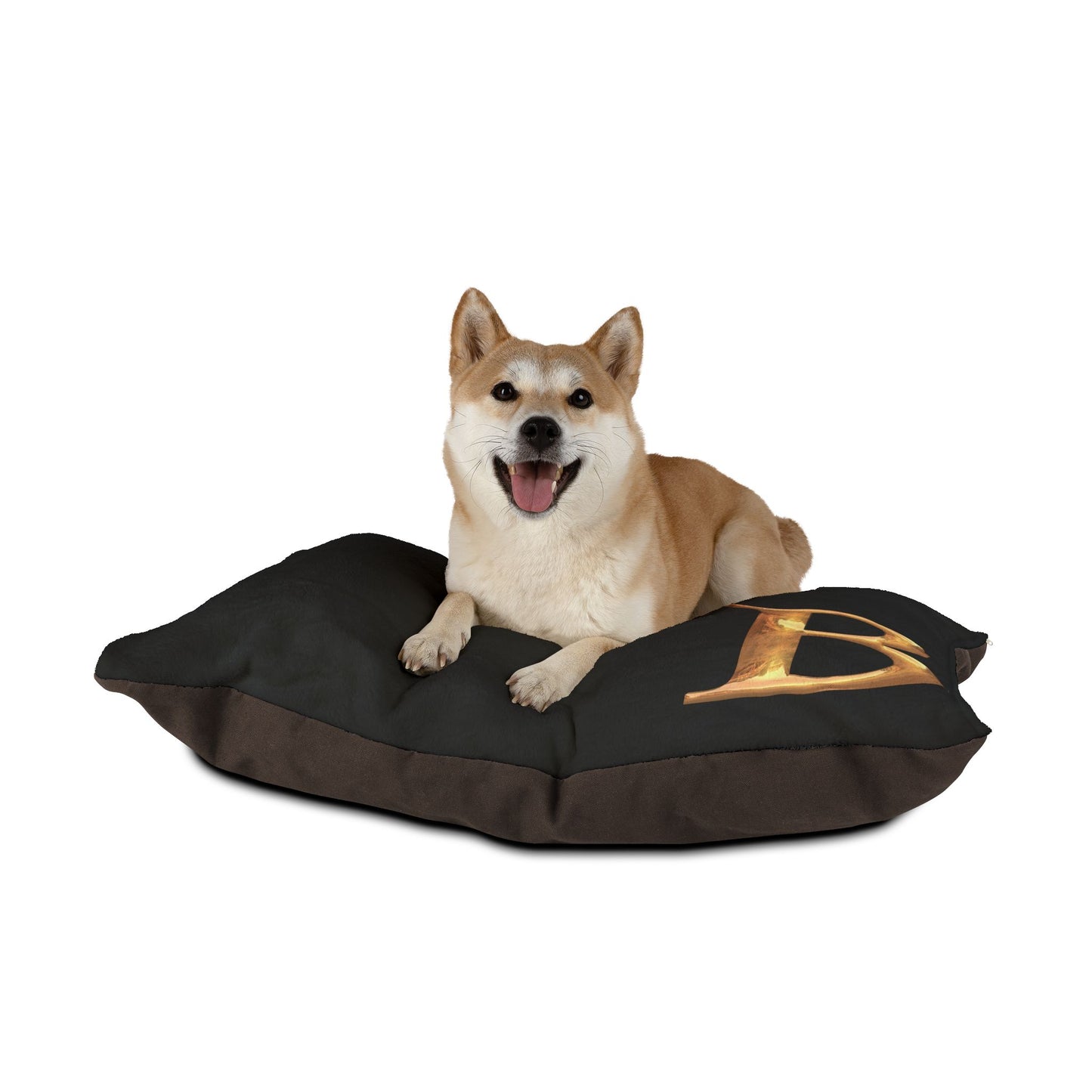 Personalized Pet Bed with Gold Letter Design, Cozy Dog Bed, Custom Cat Bed, Comfy Pet Mattress, Pet Gift for Dog Lovers