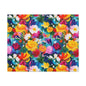 Vibrant Floral Matte Canvas Wall Art — Colorful Garden Print, Stretched 1.25"
