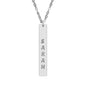 Personalized Vertical Bar Necklace — Engraved Name Pendant