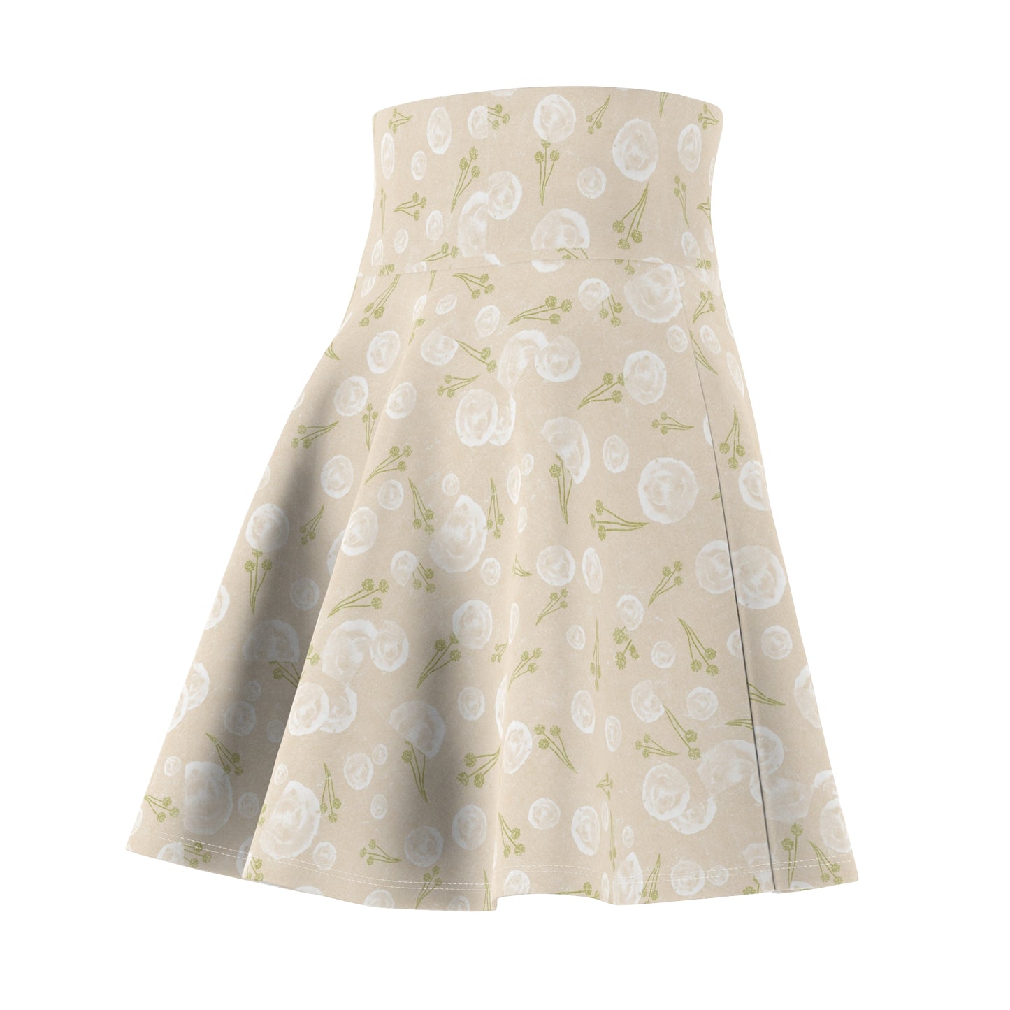 Floral Print Women's Skater Skirt, Casual Everydaywear, Summer Style, Festival Outfit, Gift for Her