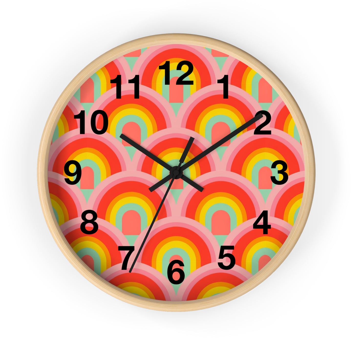 Vibrant rainbow  Wall Clock