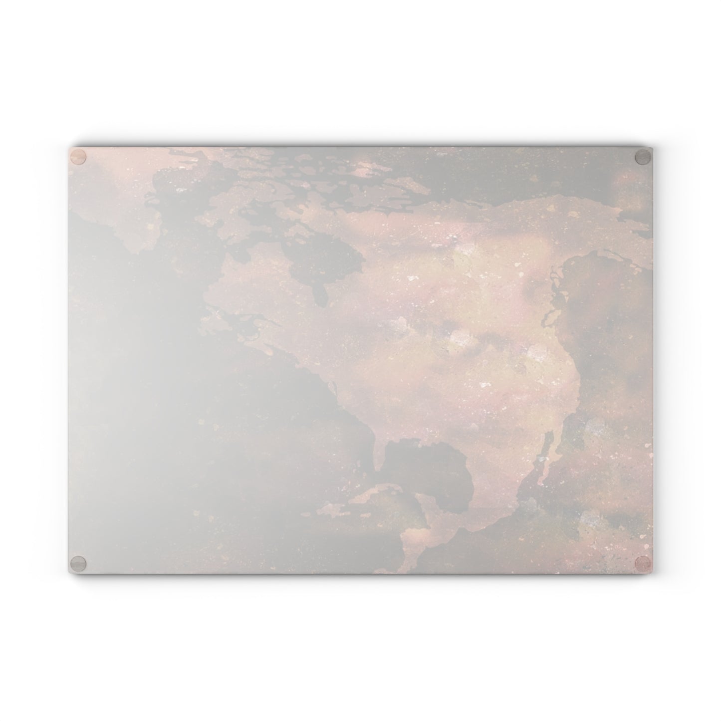World Map Glass Cutting Board – Vintage Earthtone Kitchen Cutting Board