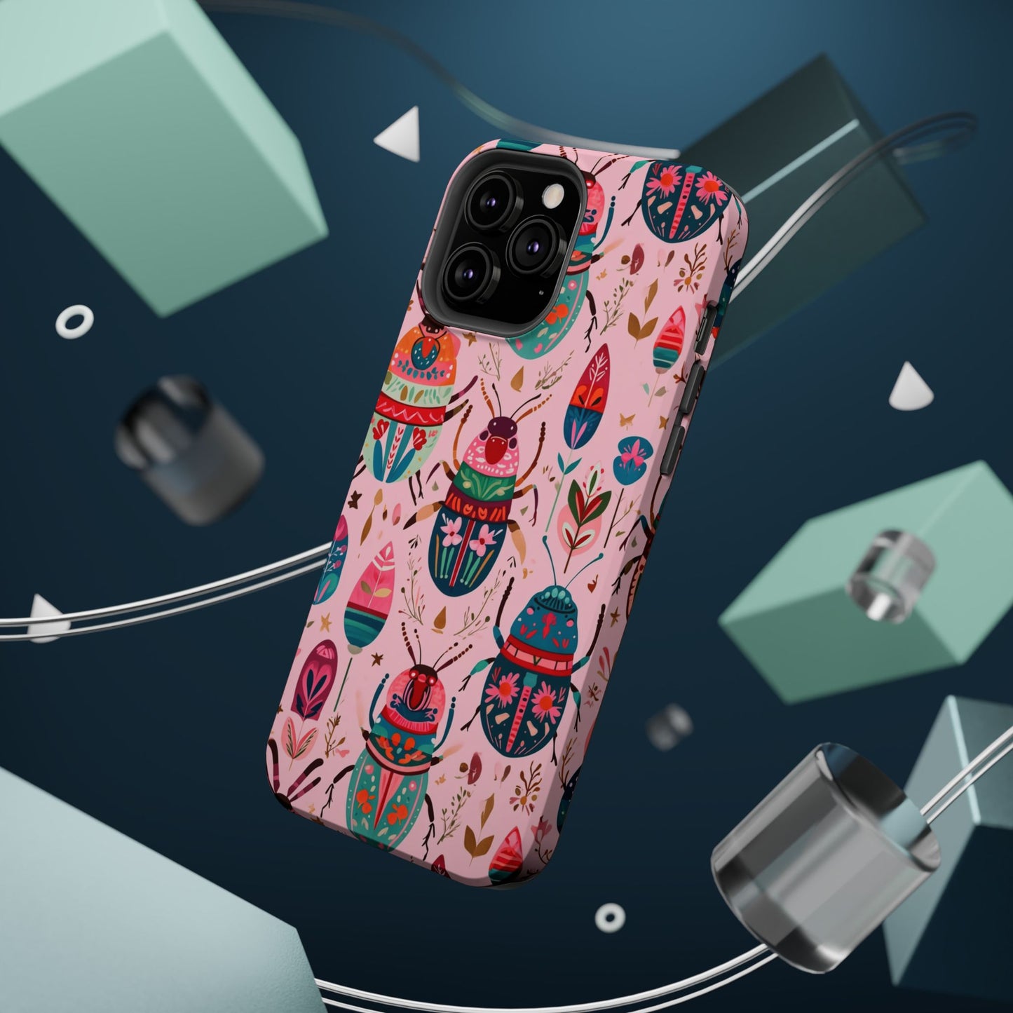 Phone Case — Colorful Boho Beetle Magnetic Impact-Resistant Cover