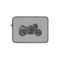 Motorcycle Lover's Laptop Sleeve - Perfect Gift for Bikers, Tech Enthusiasts, Students, Travel Accessories, Black and Grey Design