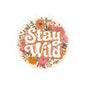 Stay Wild Floral Sticker — Retro Boho Laptop & Water Bottle Decal